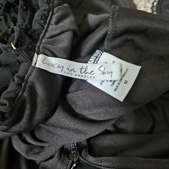 Ruched Sweetheart Dress in Black LUCY IN THE SKY - Picture 9 of 9